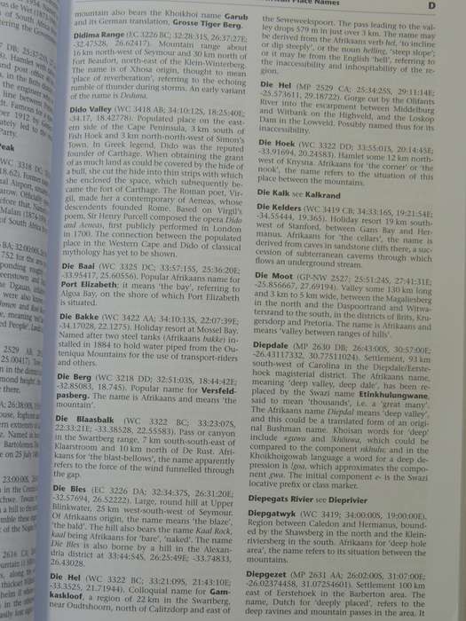 Dictionary Of Southern African Place Names (4th Edition 2014) P.E. Raper, L. Moller, L.T. Du Plessis