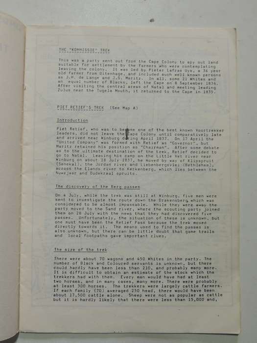 Trek Routes And Laagers In Natal - G.A. Chadwick