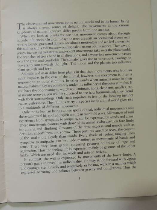 Health and the Human Spirit, Fostering Health of Body, Soul and 'I'No 2 Curative Eurythmy A Healing