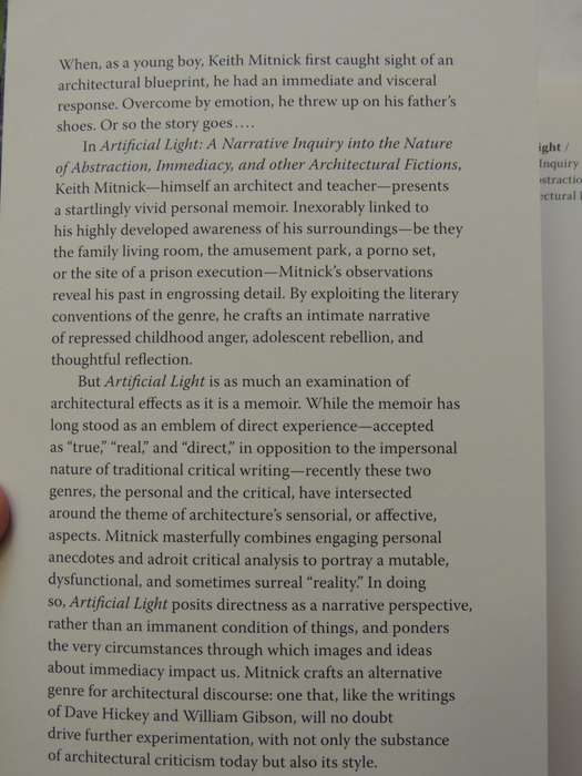 Artificial Light: A Narrative Inquiry Into The Nature Of Abstraction, Immediacy, ...Keith Mitnick