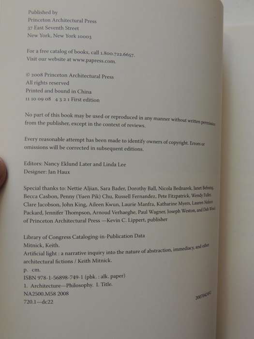 Artificial Light: A Narrative Inquiry Into The Nature Of Abstraction, Immediacy, ...Keith Mitnick