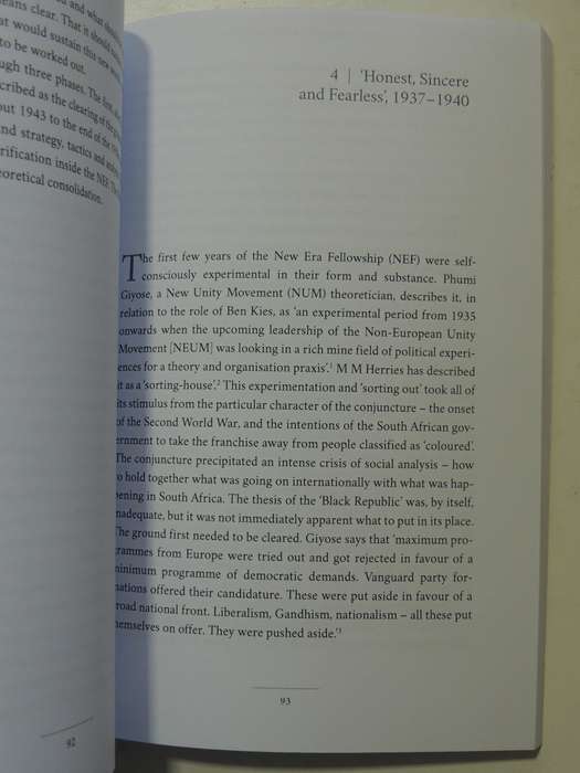 The Cape Radicals: Intellectual &Political Thought Of The New Era Fellowship 1930-60s Crain Soudien