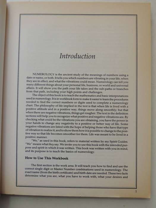 Numerology: Universal Vibrations Of Numbers (A Numerology Workbook)- Barbara J. Bishop
