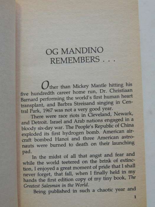 The Greatest Salesman In The World Part II The End Of The Story - Og Mandino