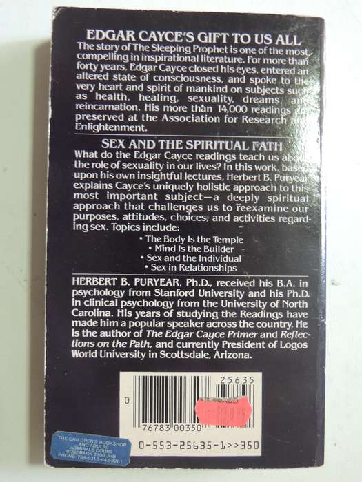 Edgar Cayce - Sex and the Spiritual Path - Herbert B Puryear
