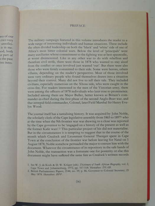 The Frontier War Journal Of Major John Crealock 1878: VRS 2nd Series No. 19 - ed Chris Hummel