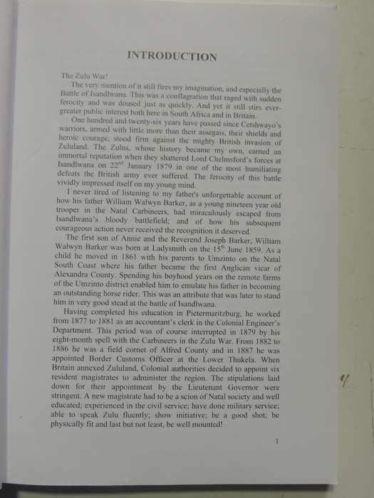 Zulus At Bay: A Colonial Chronicle (Signed) - Denis Barker