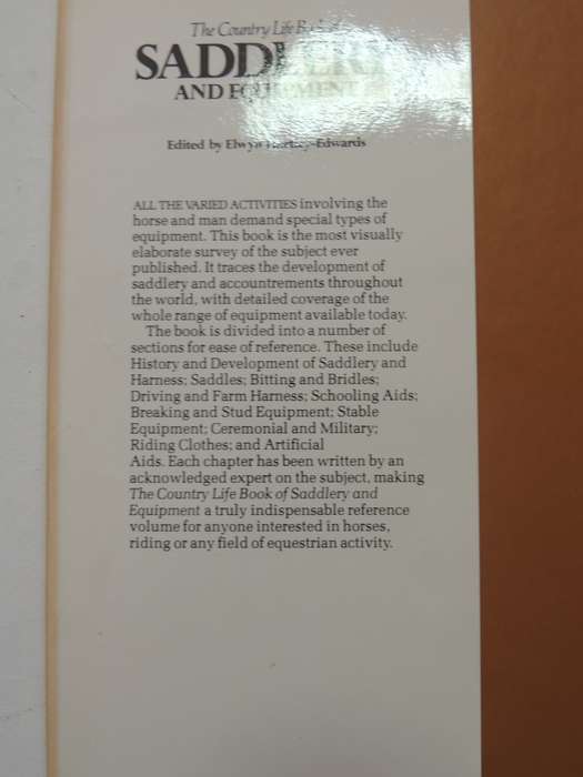 The Country Life Book Of Saddlery And Equipment - ed Elwyn Hartley-Edwards