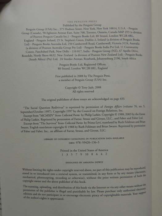 Reappraisals: Reflections On The Forgotten Twentieth Century  -Tony Judt