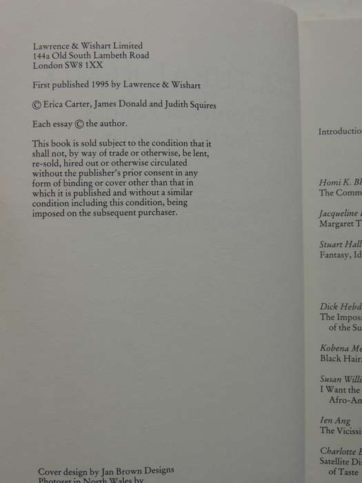 Cultural Remix: Theories Of Politics And The Popular - ed Erica Carter, James Donald, Judith Squires