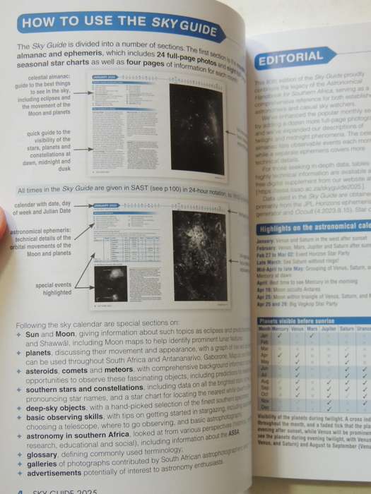 2025 Sky Guide Southern Africa - Astronomical Society Of Southern Africa