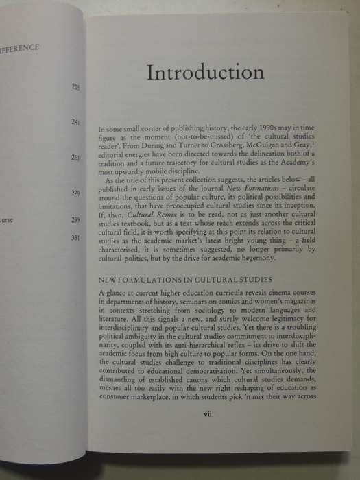 Cultural Remix: Theories Of Politics And The Popular - ed Erica Carter, James Donald, Judith Squires