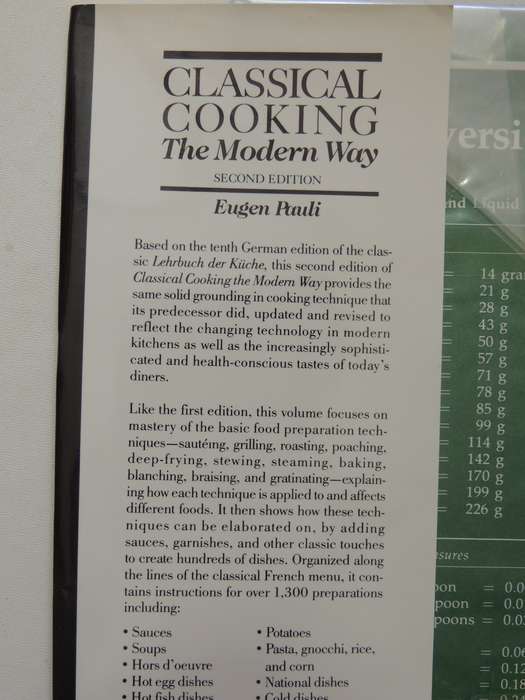 Classical Cooking: The Modern Way  - Eugen Pauli     (2nd Edition)
