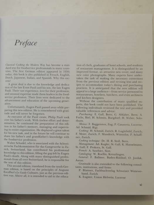 Classical Cooking: The Modern Way  - Eugen Pauli     (2nd Edition)