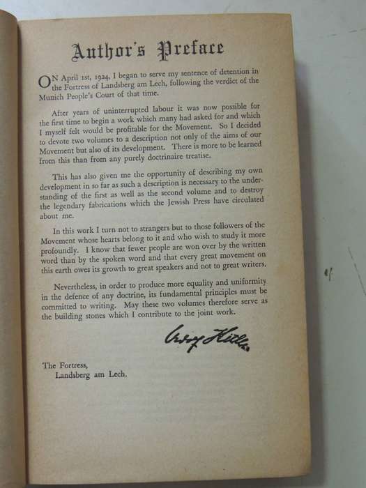 Mein Kampf, Unexpurgated Edition, 2 Volumes in 1, Vol 1 A Retrospect, Vol 2 The National Socialist M