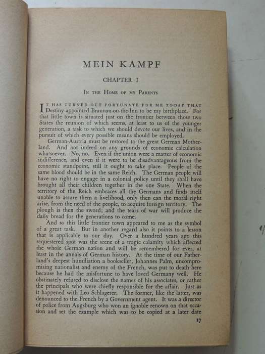 Mein Kampf, Unexpurgated Edition, 2 Volumes in 1, Vol 1 A Retrospect, Vol 2 The National Socialist M