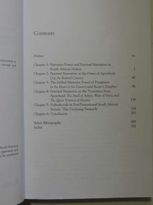 Stories Of Fathers, Stories Of The Nation: Fatherhood & Paternal Power In SA Literature G Andrews