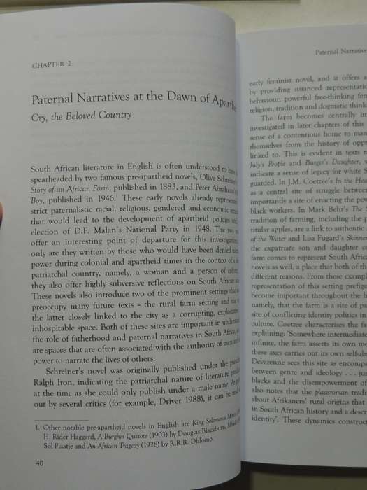 Stories Of Fathers, Stories Of The Nation: Fatherhood & Paternal Power In SA Literature G Andrews