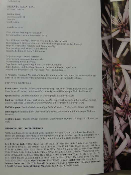 Photo Guide To Trees Of Southern Africa - Braam Van Wyk, Piet Van Wyk & Ben-Erik Van Wyk