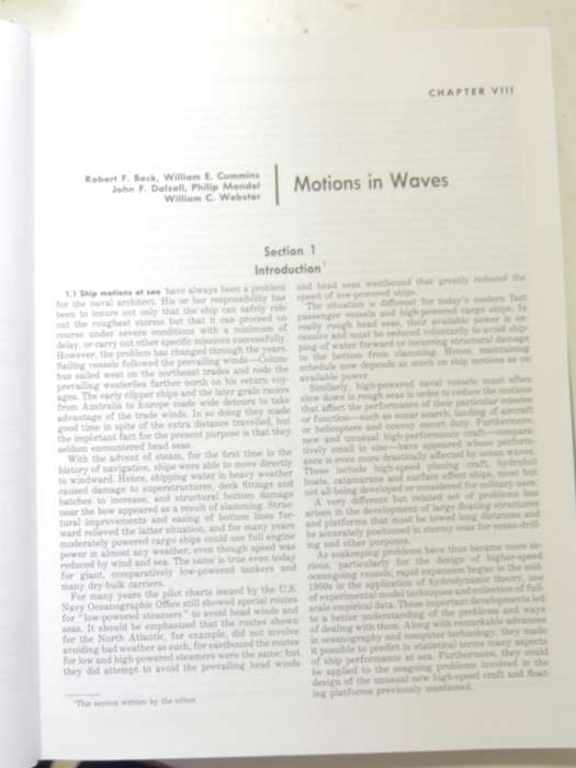 Principles of Naval Architecture Volume III: Motions in Waves & Controllability - ed Edward V. Lewis