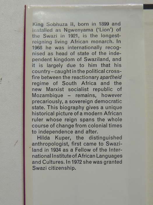 Sobhuza II: Ngwenyama An King Of Swaziland - Hilda Kuper
