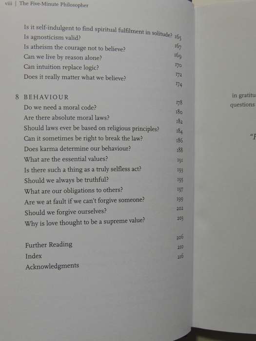 The Five-Minute Philosopher: 80 Unquestionably Good Answers To 80 Unanswerable Big Q's Gerald Benedi