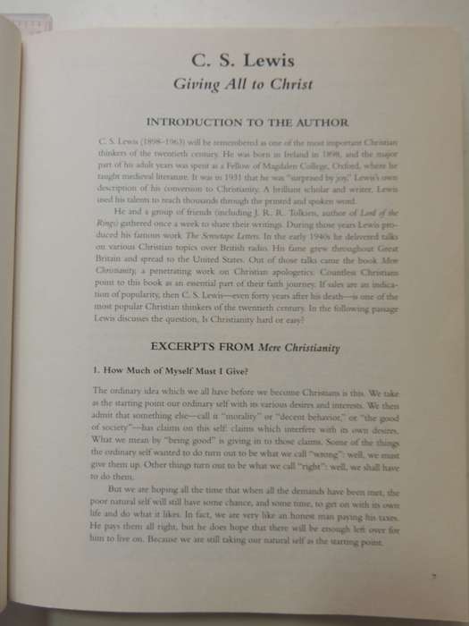 Devotional Classics, Selected Readings For Individuals &Groups,... Resource for Spiritual -RJ Foster