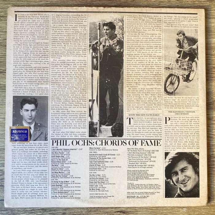 Phil Ochs - Chords Of Fame 2xLP/Comp. (1976 US import) VG+/VG/VG-