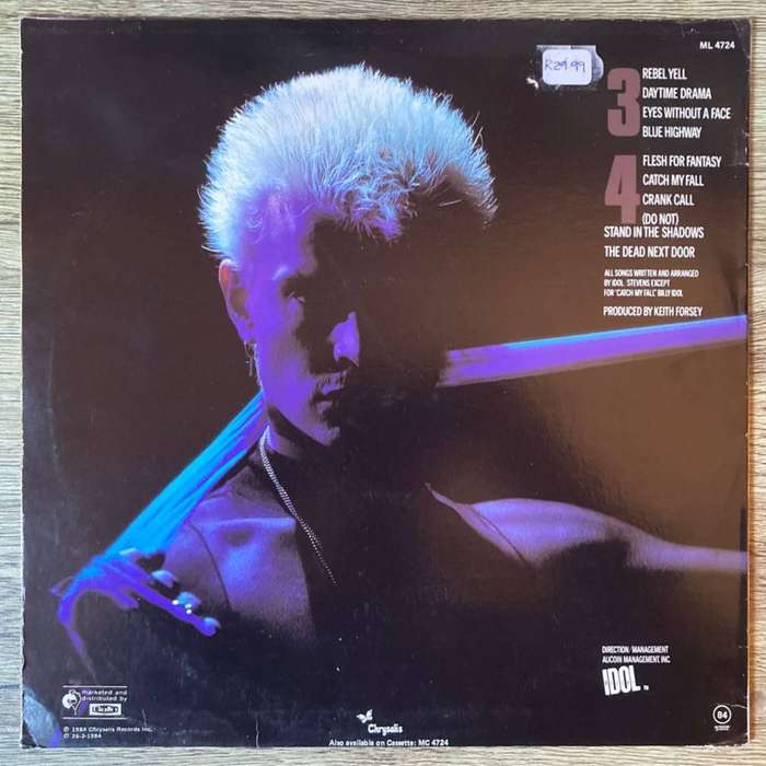 Billy Idol - Rebel Yell LP/Album (1984 SA press) VG+/VG+