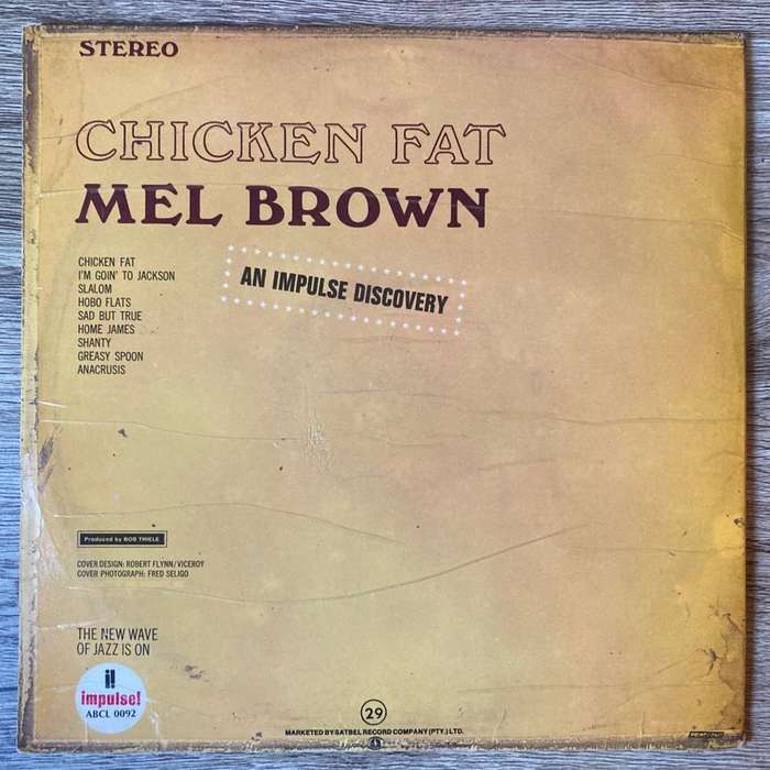 Mel Brown - Chicken Fat LP/Album (SA press) VG-/VG-