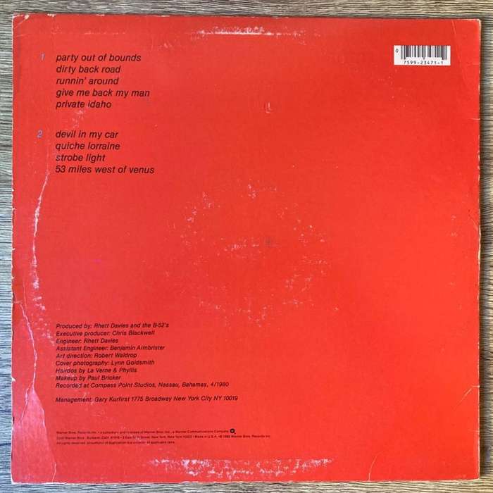 the B-52's - Wild Planet LP/Album (1980 US import) VG+/VG