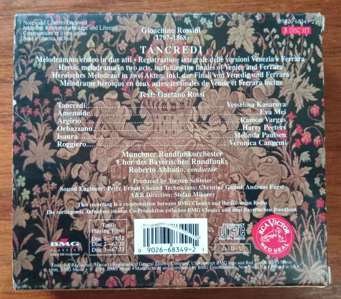 Rossini: Tancredi (3CDs)