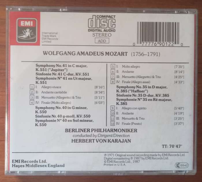Mozart: Symphonies Nos. 35, 40 & 41 (Karajan)