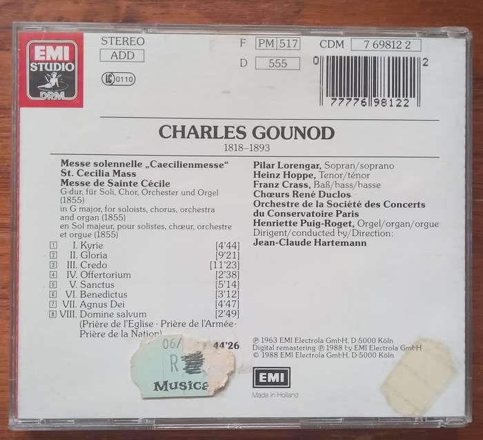 Gounod: St. Cecilia Mass (Hartemann)