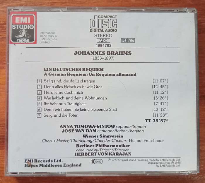 Brahms: A German Requiem (Karajan)