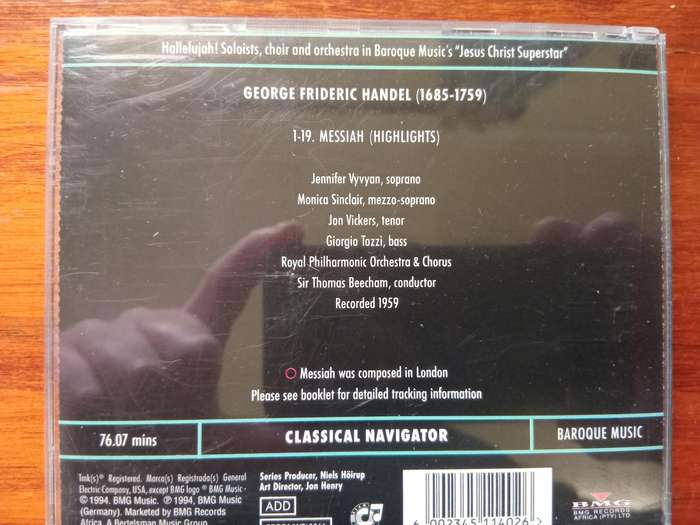 Handel: Messiah (Highlights, Beecham)