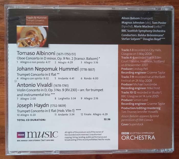Haydn & Hummel: Trumpet Concertos (Balsom)