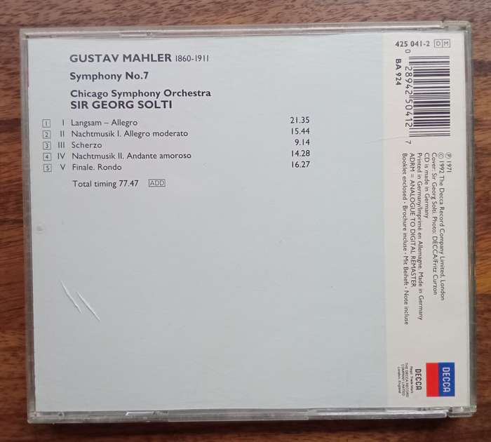 Mahler: Symphony No. 7 (Solti)