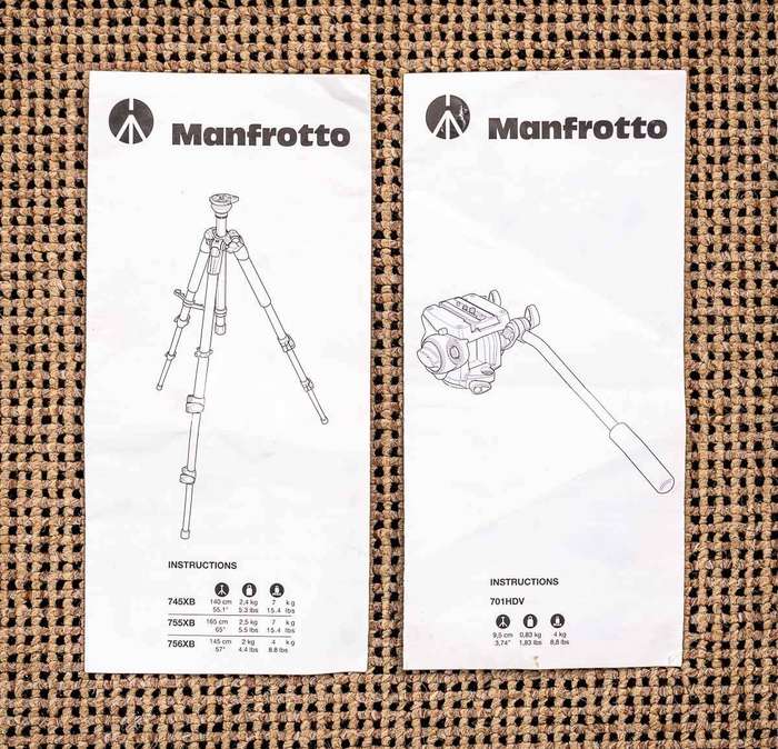Manfrotto 745XB MDeVe 50mm Bowl Video Tripod with 701HDV Fluid Head & Bag
