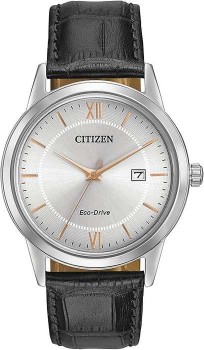 *Like New* Men's Citizen Corso Classic Eco-Drive Watch Leather Strap AW1236-03A