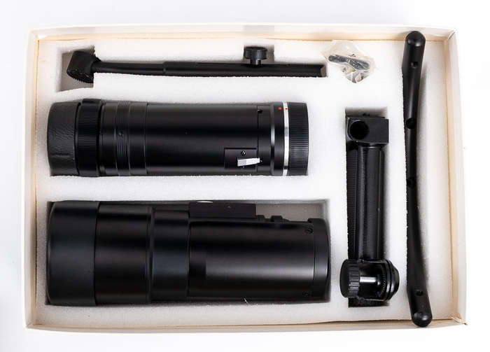Leica Telyt 400mm F6.8 R Lens Leitz Wetzlar w/ Box & Shoulder Stock 400/6.8