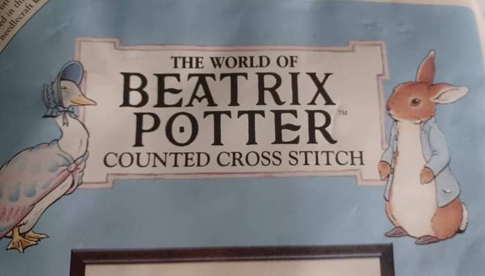 The World of Beatrix Potter counted cross stitch kit clock. JC206
