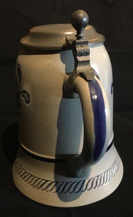 Vintage Gerzit Gerz beer stein rooster keg with wood spigot tap
