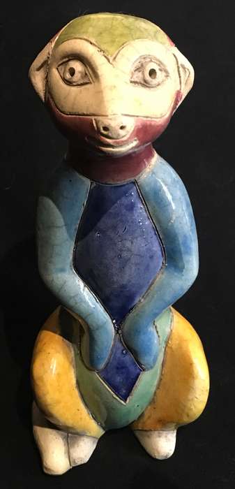 Meerkat by Felix Raku Pottery