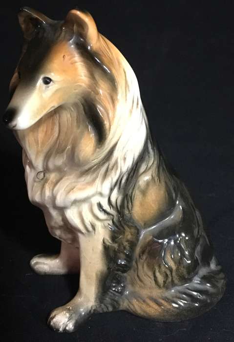 Vintage K and K Japan Collie Dog Figurine