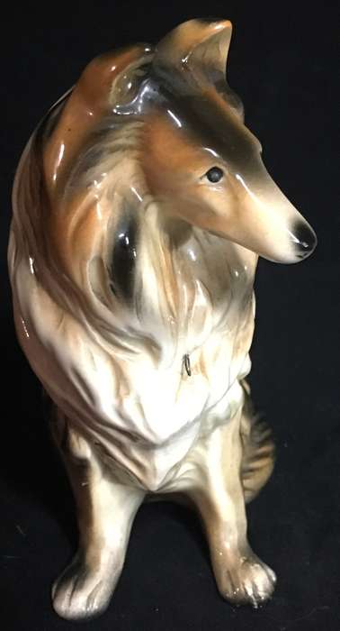 Vintage K and K Japan Collie Dog Figurine