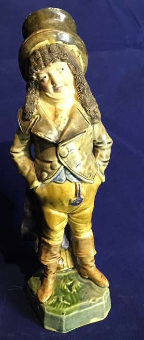 1930s Urbach Brothers Majolica Figurine - Austrian - male figurine
