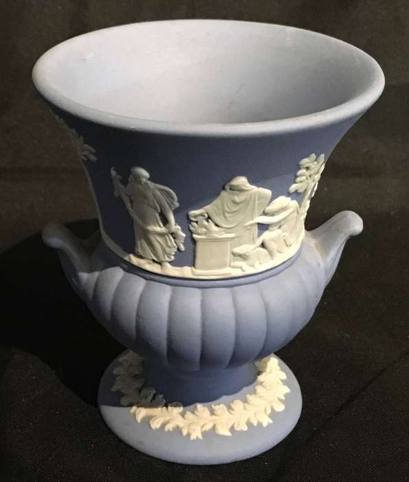 Wedgewood Blue Jasperware bud vase