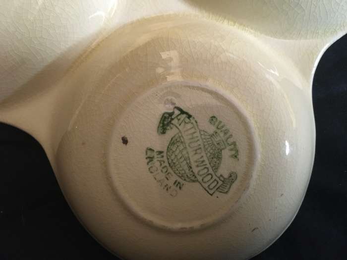 Arthur Wood Dickensware 3 section sweet dish