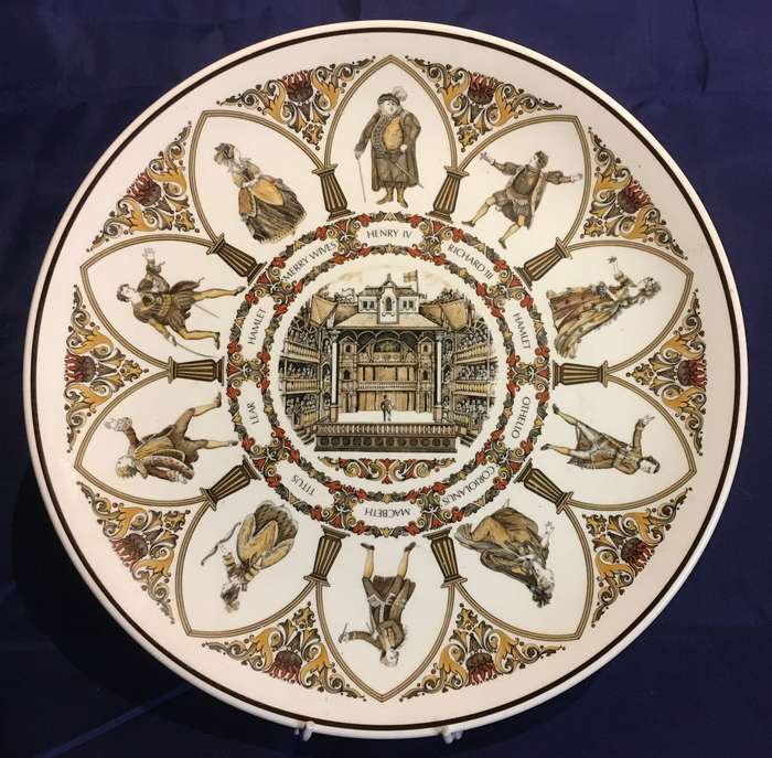 Wedgewood - Shakespeare characters - all the world is a stage wallplate